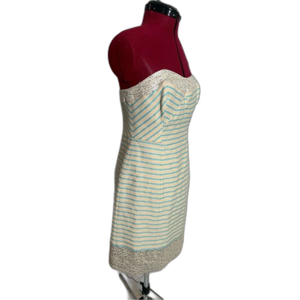 Lilly Pulitzer Remi Dress Women's Size 4 Strapless Blue Horizon Bayview Stripe - Picture 13 of 15